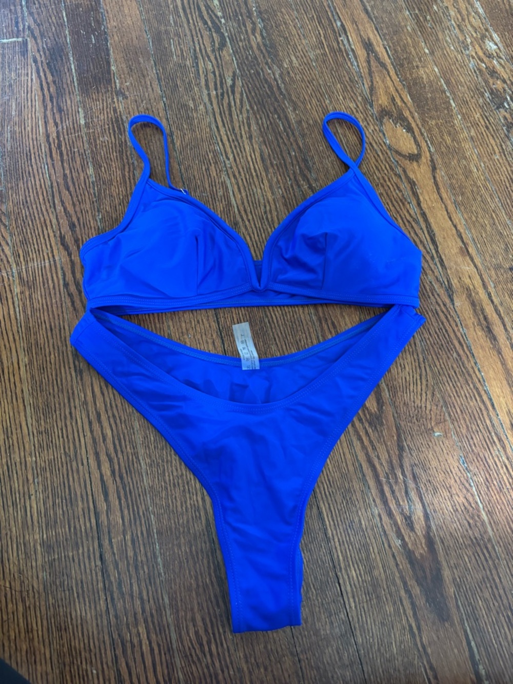 SHEIN Electric Blue Triangle Bikini Set
